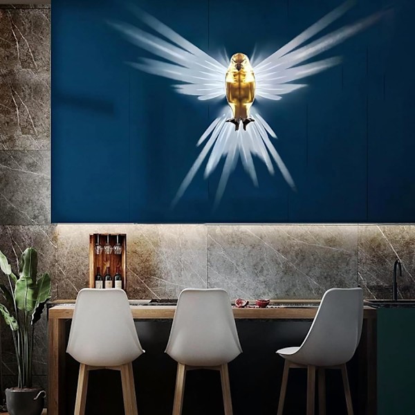 Bald Eagle Vægskinne, Ugle Vægskinne, 3D Dyr LED Vægskinne, Bald Eagle Vægskinne, 3D Printet Dyr Statue Vægskinne