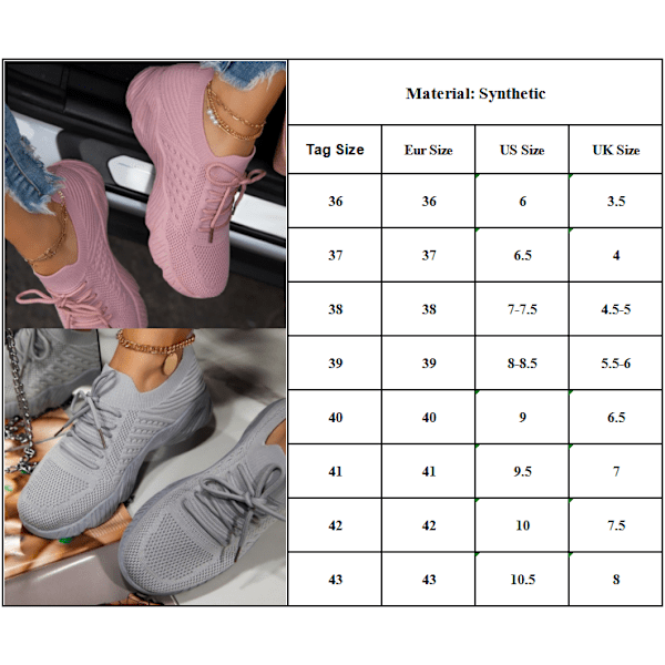 Damtränare löparskor snörning gym sportskor grå grå 40 grey 40