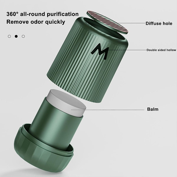 Fordons mikrovågsmolekylär avisningsinstrument, solid aromaterapi avisningskopp för bil Green Green