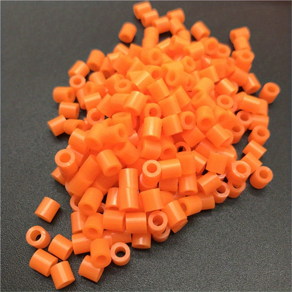 500 stk DIY-matchingsperler, 5 mm håndlagde fusjonssperler, materiale for DIY-armbånd, øredobber, leketøy, puslespill og panel Orange1