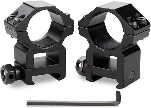 Kikkertfester, Høyprofil Kikkertfester 1 Tomme Kikkertfester for 20mm Picatinny-skinne, 2stk/pakke【ad】_max