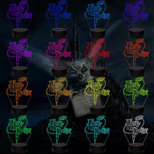 3D natlampe Harry Potter Illusion Lamp Farveskiftende LED