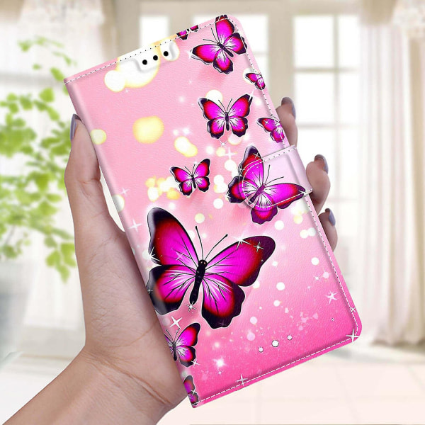 SQBB Case till Samsung Galaxy S21 Ultra 5g Pink Butterfly cover