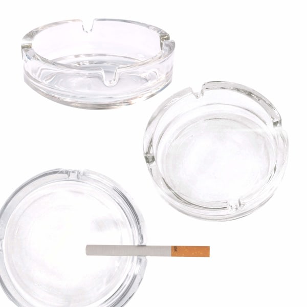 Glasaskfat för cigaretter 2st (klar)