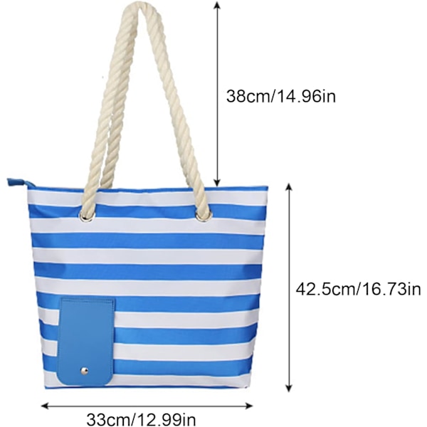 Vintasker Tote Bag, Køletaske med Lækagesikker Rum til 2 Flasker blue