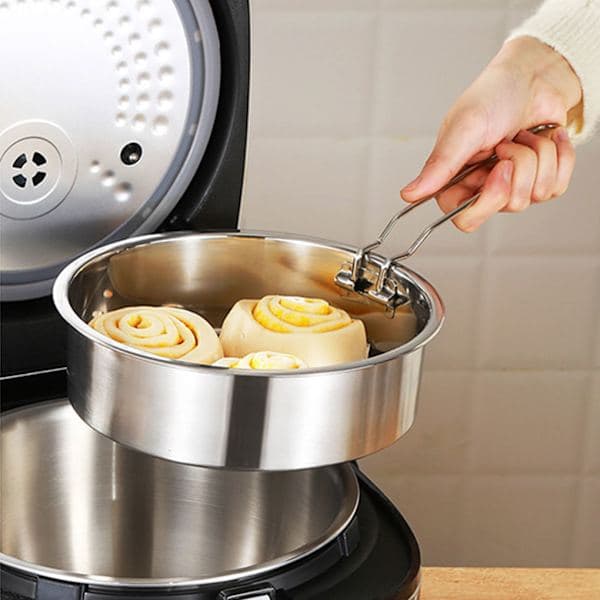 1/2/3 Sølv 304 Rustfrit Stål Elektrisk Riskoger Steamer 304 Macropore 21cm—max