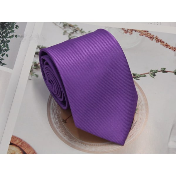 Affärsmässig slips för män, polyester silketwill, handgjord s