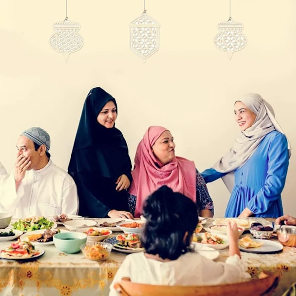 Eid Mubarak -trädekorationer, hängande prydnader, Eid Mubarak -dekorationer för hemfest, trädekorationer 6st-bcefhi