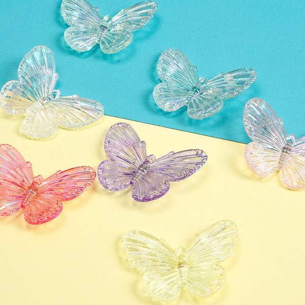 CQBB 50 st Butterfly Charms Crafts Resin Crafts DIY Making Supplies