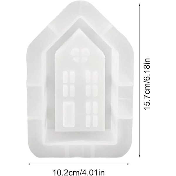 Husform i silikone, Non-stick epoxyharpiksform - Silikonharpiksform, forme til støbning, husform til håndværksdekoration S