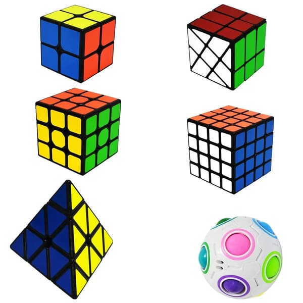 6 Rubikin kuutiota - 6 tyyliä - Perfet-max