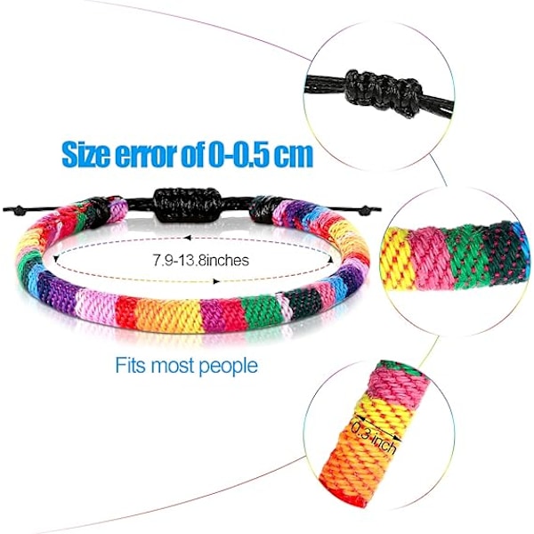6 kpl Boho Surfer nilkkakoru Säädettävä Boho Surfer nilkkakoru ohut köysi Unisex käsintehty ranta nilkkakoru jalkakoru Bohemia nilkkaketju