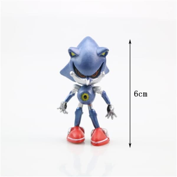6 st Sonic Figurer Action Karaktär Dockleksaker Anime Figur - Perfet-max