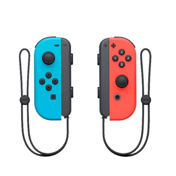 Nintendo Switch-kontroller Joycon trådlös Bluetooth-spelkontroll fjärrväckning med rep röd+blå red+blue