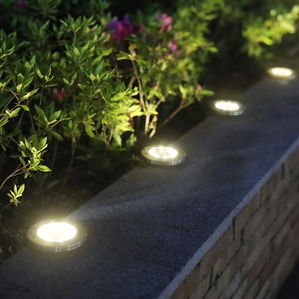 Utomhussolljus trädgård 8 LED utomhus varmvita ljus