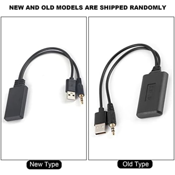 Bluetooth-mottaker Bluetooth AUX-adapter, 3,5 mm/0,14 tommer Bil AUX-lydkabel Trådløs Bluetooth-mottakeradapter HIFI Stereomusikk Auto Acc