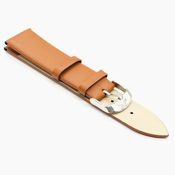 Stilrent Bekvämt Smooth Kellohihna Vaaleanruskea Ljusbrun 18mm