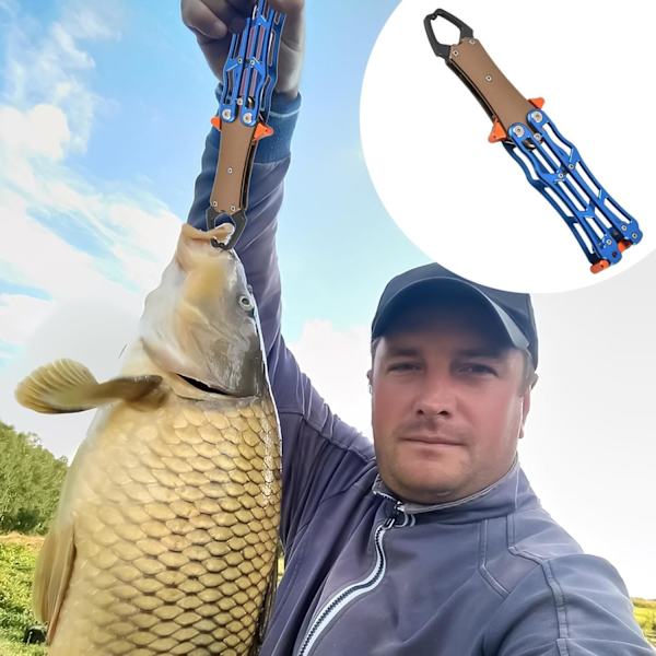 Ergonomisk Fiskegriber, Kompakt Fiskeudstyr, Krogfjernelsesværktøj, Hårdt Brugt Blue