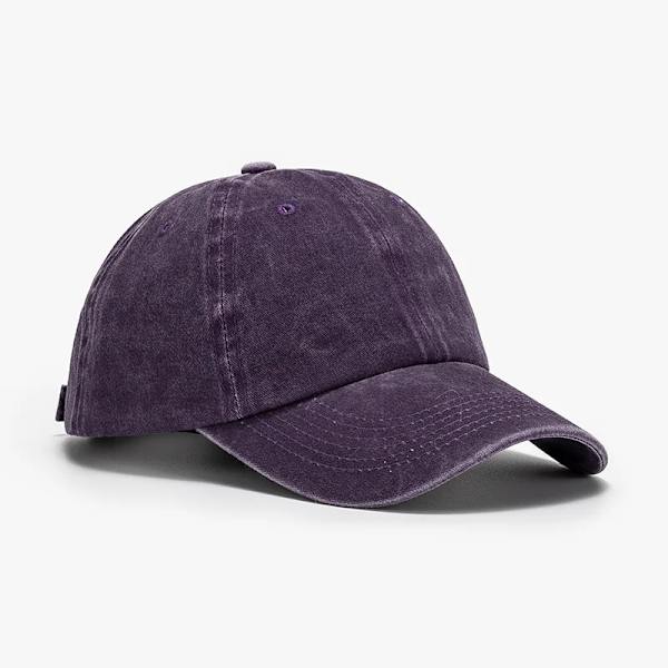 Vasket almindelig kasket Retro Justerbar Original Klassisk Lavprofil Bomulds Golfhat Ustruktureret Kasket Herre Kvinder LILLA Justerbar