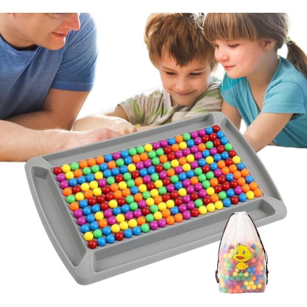 Rainbow Ball Duel Brädspel - Klassiskt Strategispel för Barn (245 Pärlor) Gray 245 beads