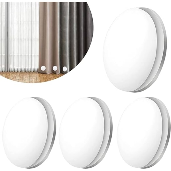 Duschdraperivikter, 4 par magnetiske dusjdraperivikter,
