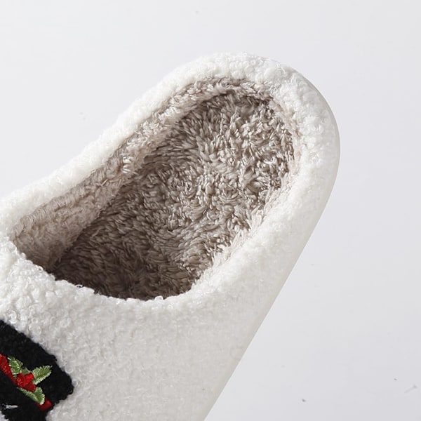 Varma Jultofflor för Kvinnor och Män, Älgdesign White Snowman J 39/40 EU