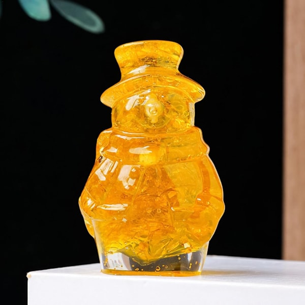 Krystal Snemand Figurer - 3D Julekollektion Miniature, Gul Additive color yellow