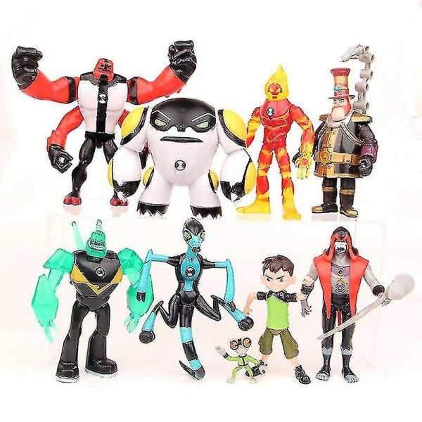 Ben 10 Actionfigur 9 st 5\" Pvc Dock Set Leksak Modell