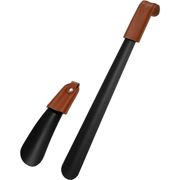 Metalsko 42cm Ekstra Langt Håndtag Skohorn til Seniorer Mænd Kvinder Børn Skoske Støvle Horn i Rustfrit Stål