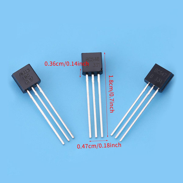 10 værdier NPN PNP transistor 200 stk transistor sortimentssæt tre stift transistor TO-92 BC327-BC558