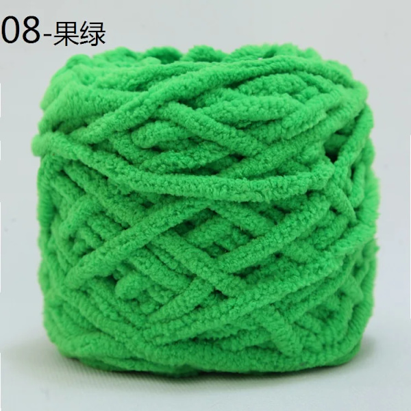100g Chenille Scarf Garn för stickning DIY-material Färgglatt handgjort garn för handvirkning Virkat tjockt ullgarn ull 08