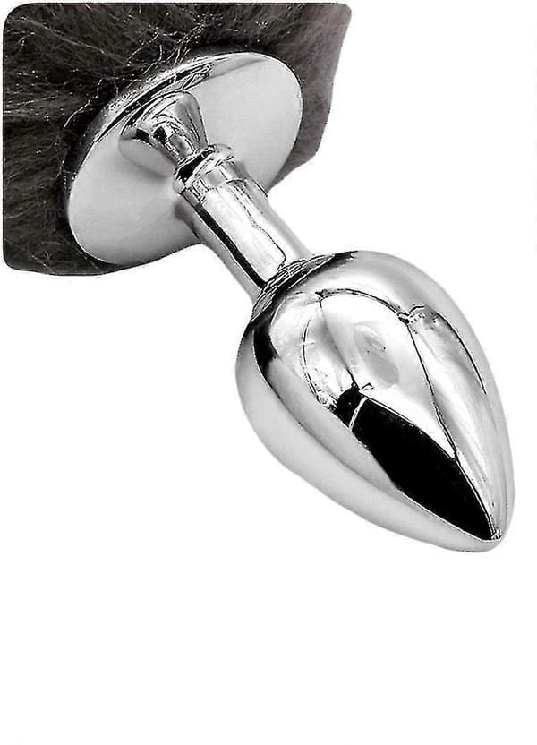 Metall Massager Rävsvans Rollspel Cosplay grå M grey M_max grey M
