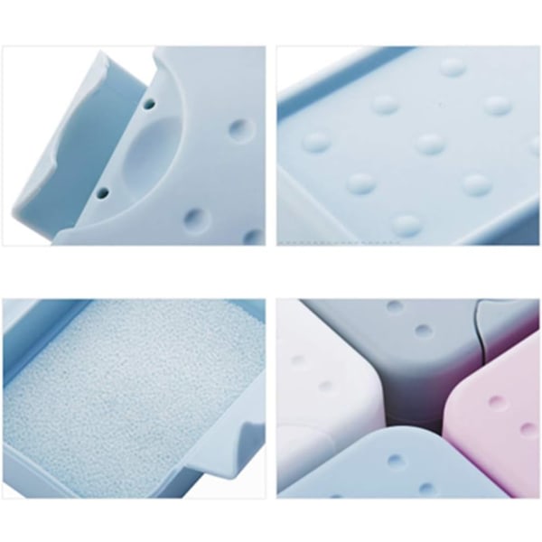 CQBB 2-pack tvålådor, bärbar resevålförvaringslåda, snabbtorkande miljöskydd PP-material Lämpligt för hem, badrum, vandring (rosa och blå)