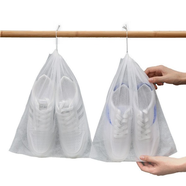 50-pack Shoe Bags for Drying and Storage - Dustproof, Anti-Yellowing, Reusable - 32x38 cm 50