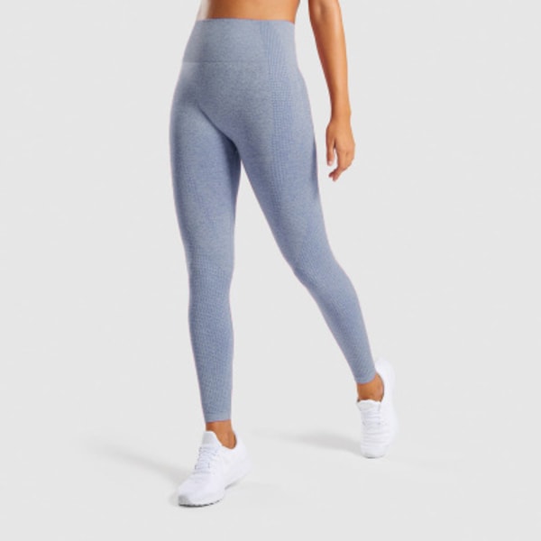 Kvindernes Højtaljede Yoga Leggings Løbe Sport Gym Bukser Træning Navy M navy M