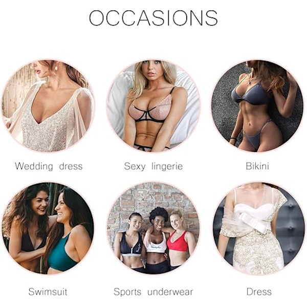 3 par BH-inlägg, BH-kuddar, för sportbadkläder och bikinis (Be