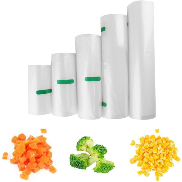 Vakuumpakningsposer i ruller, gjenbrukbare matbevaringsposer for fryser, sous vide, kompatibel med alle forseglingssystemer 12*500cm