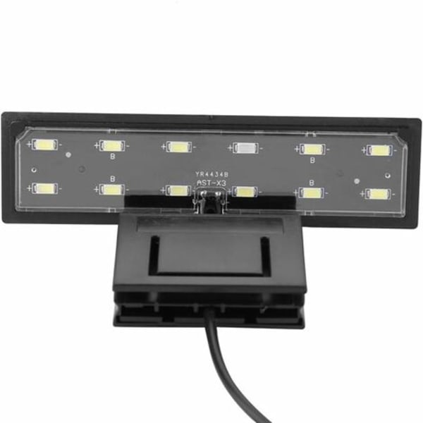 LED-akvarielampe, akvarieclipslampe, slank LED-akvarielampe, maksimal installationsglastjocklek: 5 mm