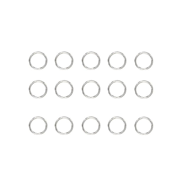 200 stk 10x10 mm delte cirkelringe Smykker gør-det-selv tilbehør Nøgleringe i rustfrit stål