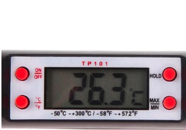 Digitalt kødtermometer - BBQ termometer - Madtermometer - Sort - Til grill, barbecue, ovn & mere