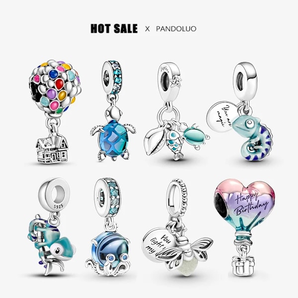 Hot Salu 925 Sølv Kameleon Glød Charm Passer Original Pandora Charm Armbånd Sølv 925 Charm Perler Diy Butikk Smykker PAC549