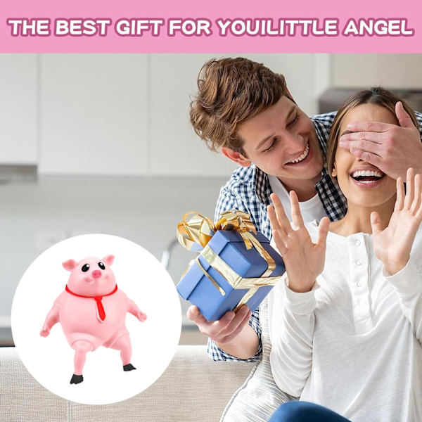 Stressboll Gris, Mjuk Squishy Crash Leksak för Kul och Stressavlastning Pork
