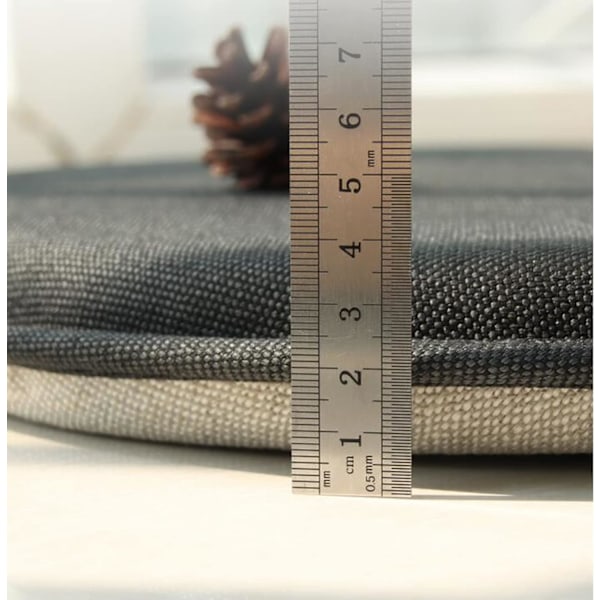 Rund Sittdyna med Band 12-Tums Andningsbar Palldynaöverdrag Tatami Kudde Kudde Köks-, Hem-, Kontorsstolsdynor med Band (Djupgrå, 12) Deep Grey 12.0 Inches