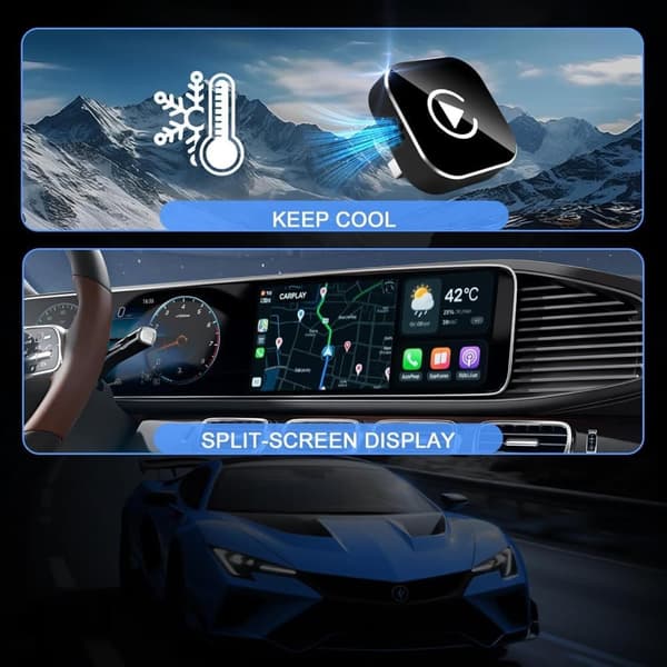 CarPlay-sovitin - Langaton CarPlay-sovitin - 2-in-1 CarPlay-dongle