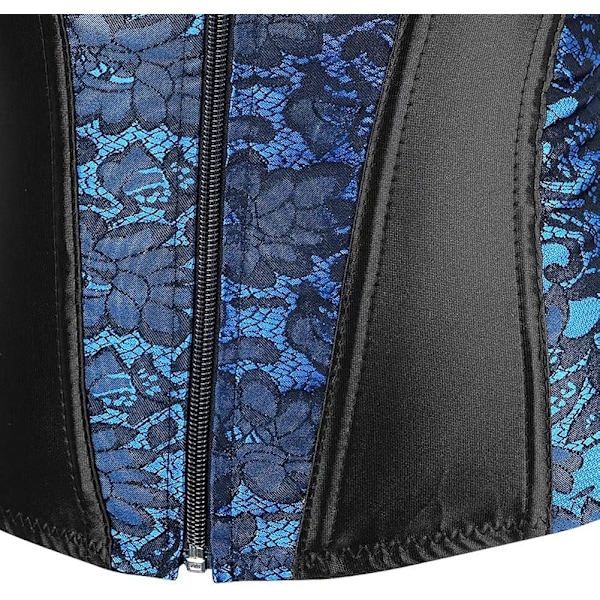 Korsetter för kvinnor Overbust Bustier Top Gothic Sexy Shoulder Blue6806 5XL Blue6806 5XL