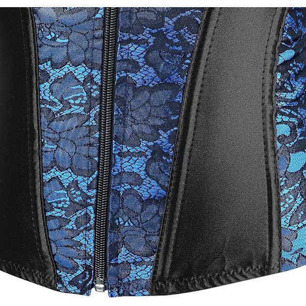 Naisten korsetit Overbust Bustier Top Gothic exy houlder 2928blue S 2928blue S