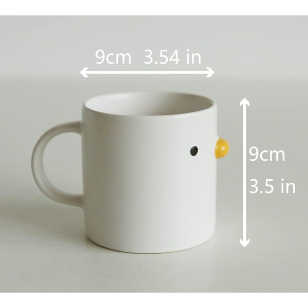 Söt Anka Kaffe Mugg, Handgjord Glasyr Kyckling Kopp, Säker Keramik Mjölk Latte Muggar, 14oz Söt Te Kopp. Bästa Presenter För Kaffe & Mugg Samlare