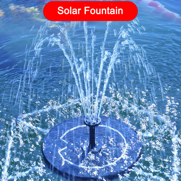 Fiskdamm liten fontän Solar stenparti rinnande fontän