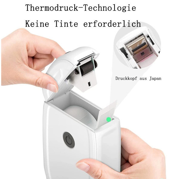 Bluetooth-etiketprinter, P11 selvklæbende etiketprinter, bærbar termisk printer kompatibel med Android iOS—max