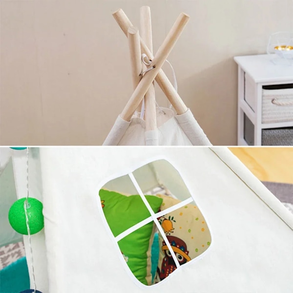 1,6 meter børnetelt, legehus, wigwam til børn, bærbart børne tipi telt, teepee tipi infantil, børnetelt, pigeværelse. lys